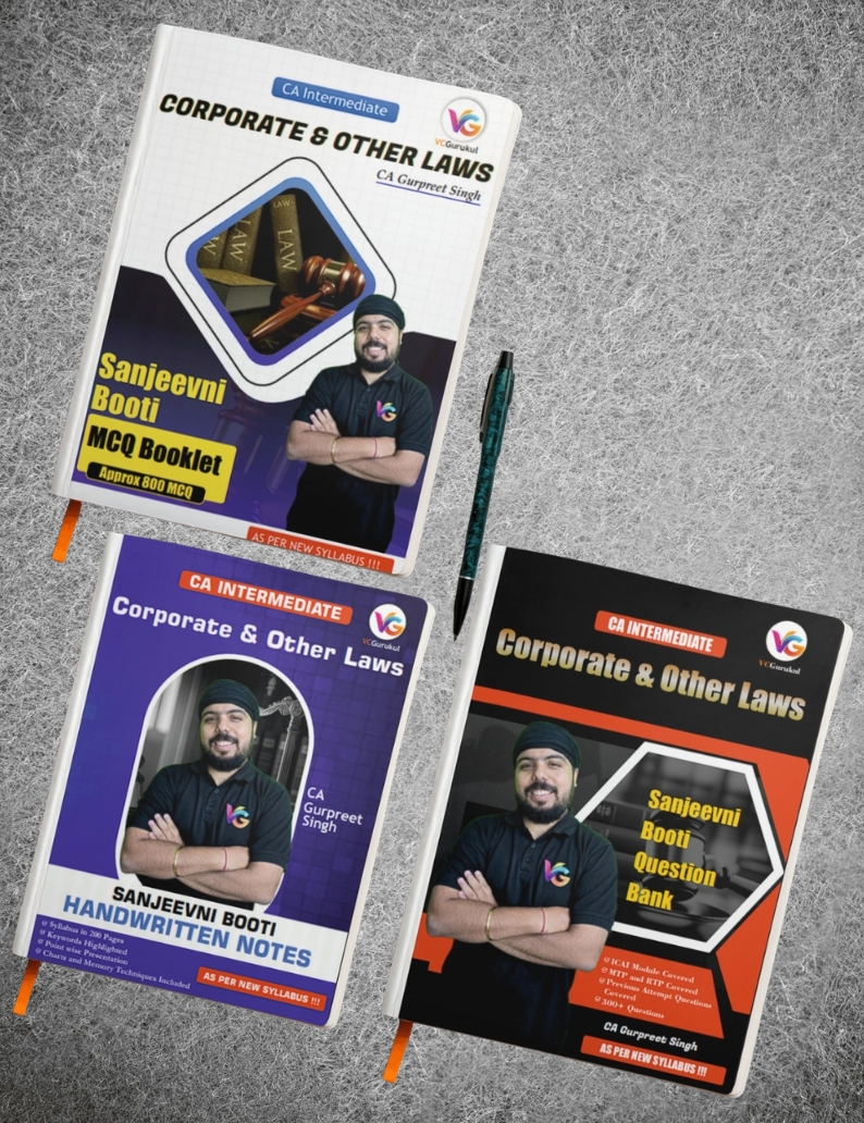 CA Intermediate Gr.1 - Corporate and other Law Only Hard Book Combo- CA Gurpreet Singh