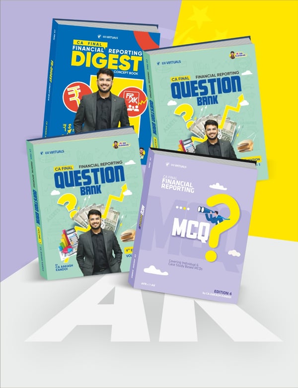 CA Final Financial Reporting Digest Concept Book & Question Bank with MCQs (Set of 4 Volumes) New Scheme By CA Aakash Kandoi Applicable for Nov 2026