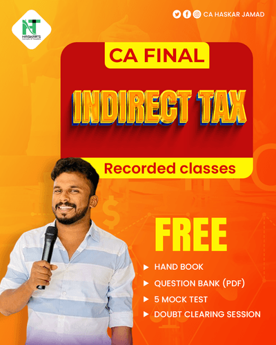 INDIRECT TAX | CA FINAL | RECORDED CLASSES l NOV 26