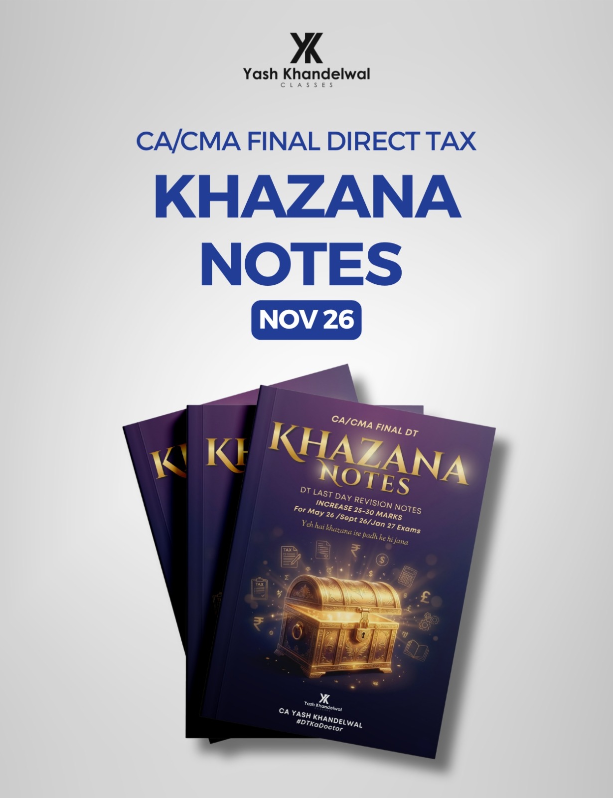CA/CMA Final Direct Tax - Khazana Notes for Nov26