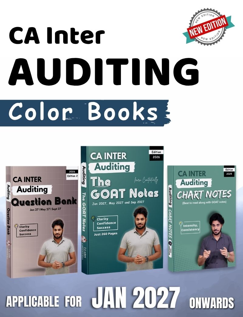 Only Books | CA Inter | P5 Auditing And Ethics | GOAT Notes, Question Bank & Chart Books Sept 2026 Onwards