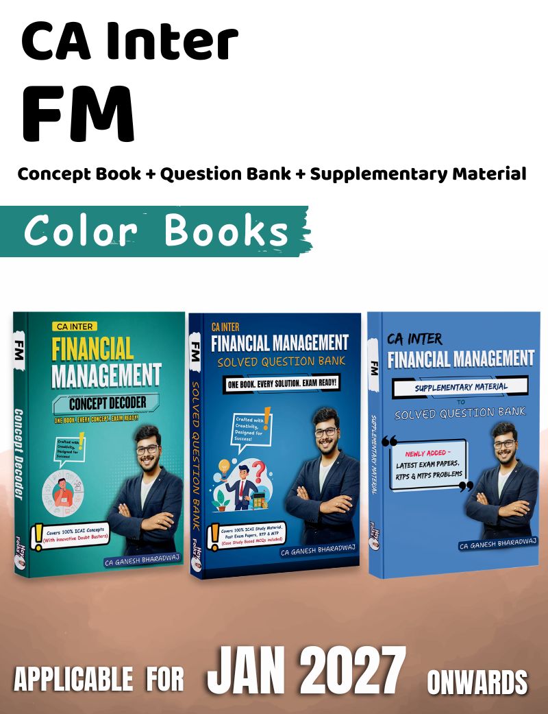 Only Books | CA Inter | P6A Financial Management | Concept Book & Question Bank