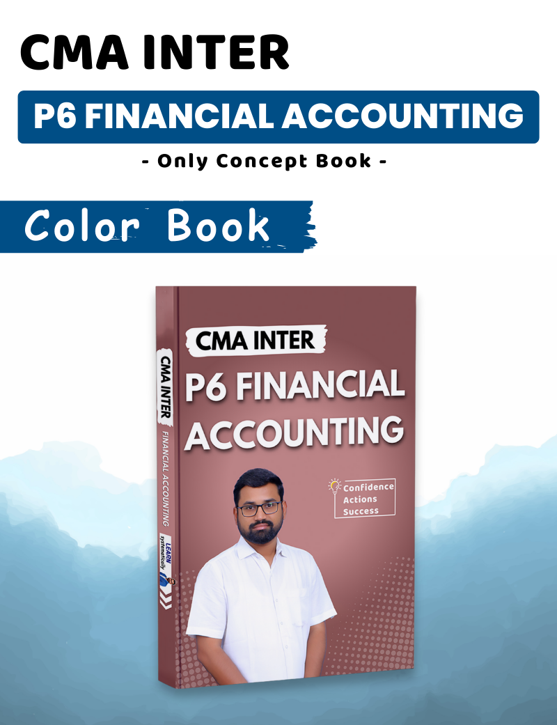 Only Books | CMA Inter | P6 Financial Accounting | Only Concept Book