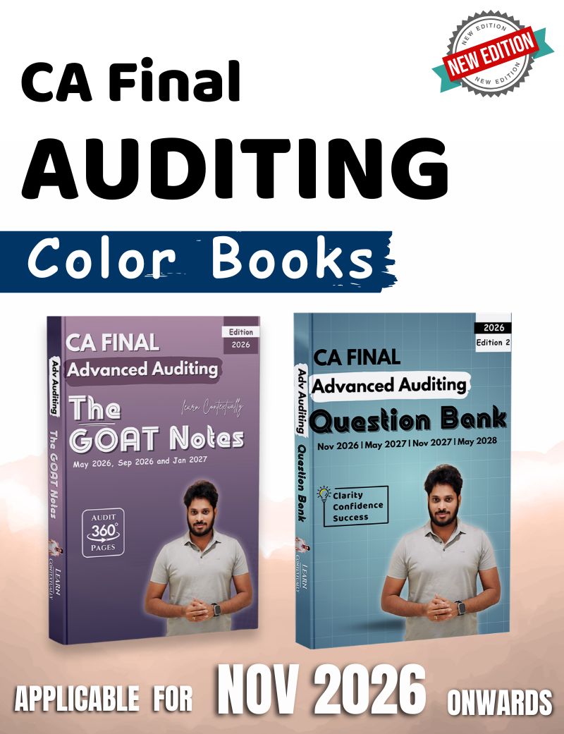 Only Books | CA Final | P3 Advanced Auditing | GOAT Notes & Question Bank Nov 26 Onwards