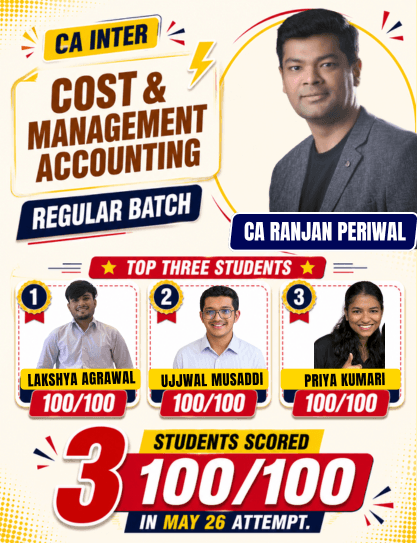 CA Inter Cost and Management Accounting (Costing Regular Batch) By CA ...