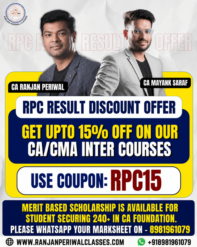 Ranjan Periwal Classes Best Faculty For CA/CMA Inter Costing