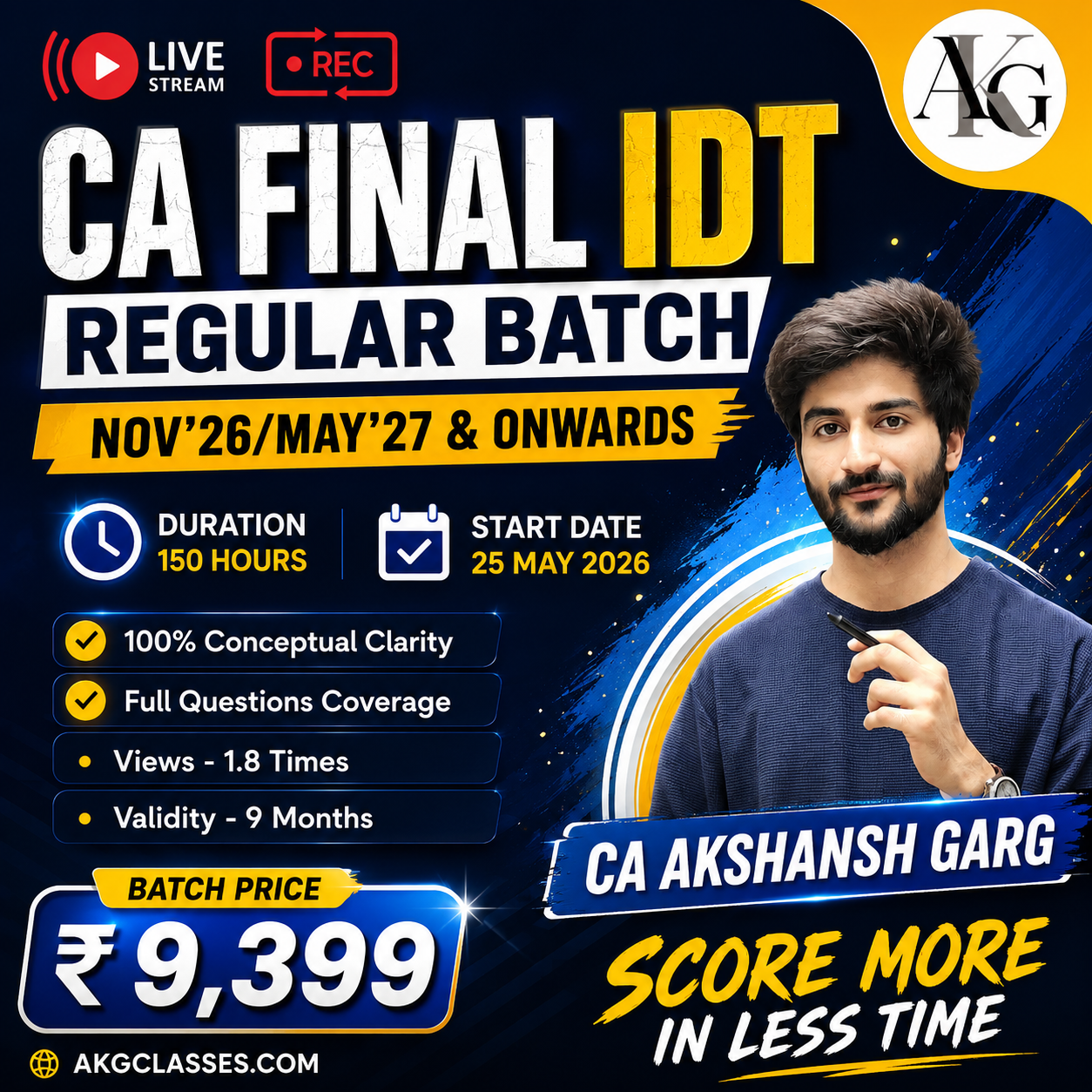 CA Final Indirect Tax Laws by CA Akshansh Garg