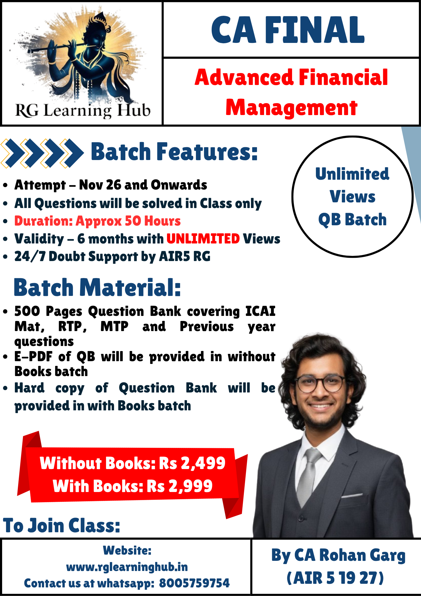 CA Final Advanced Financial Management by CA Rohan Garg