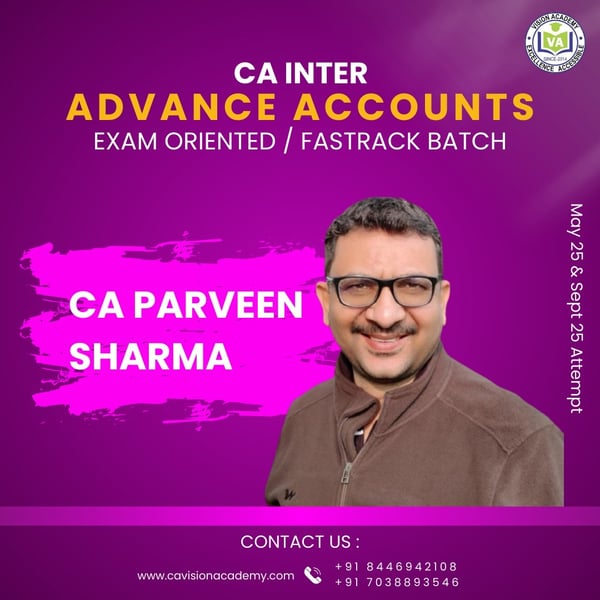 Parveen Sharma Classes I CA Inter Advanced Accounts Fast Track By CA ...